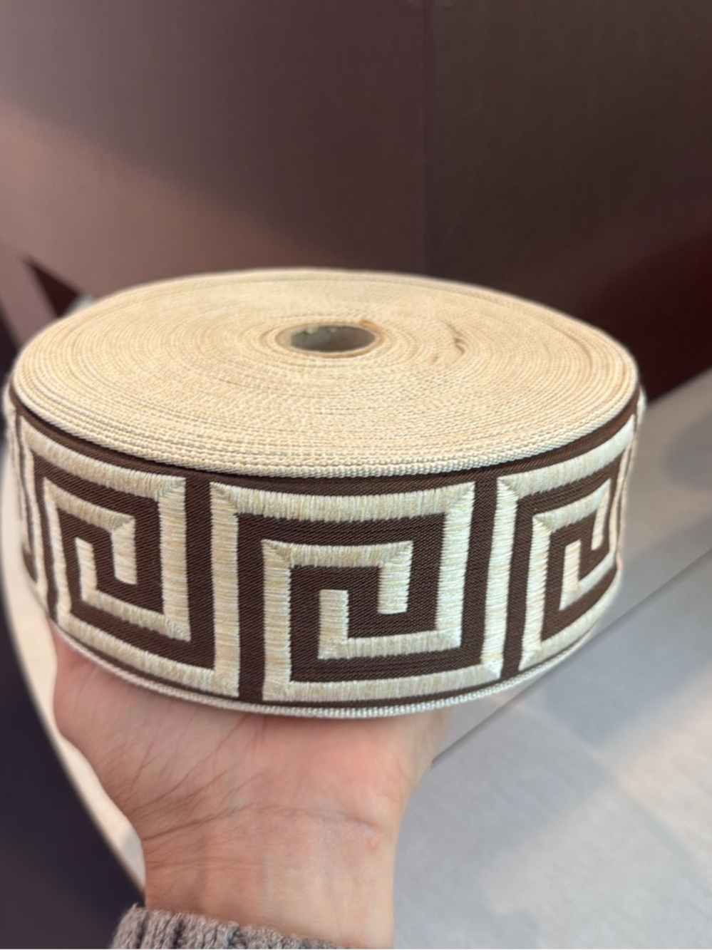 Samuel & Sons 2.75” Aristotle Greek Key border tape (20 yards total)